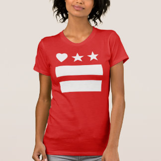 Reverse HeartDC on Red T-shirt