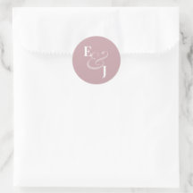 Reverse Mauve Ampersand Wedding | Envelope Seal