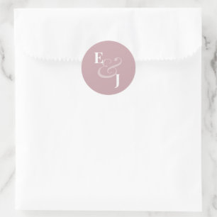 Reverse Mauve Ampersand Wedding Envelope Seal