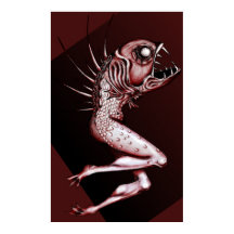 Reverse mermaid drawing art print