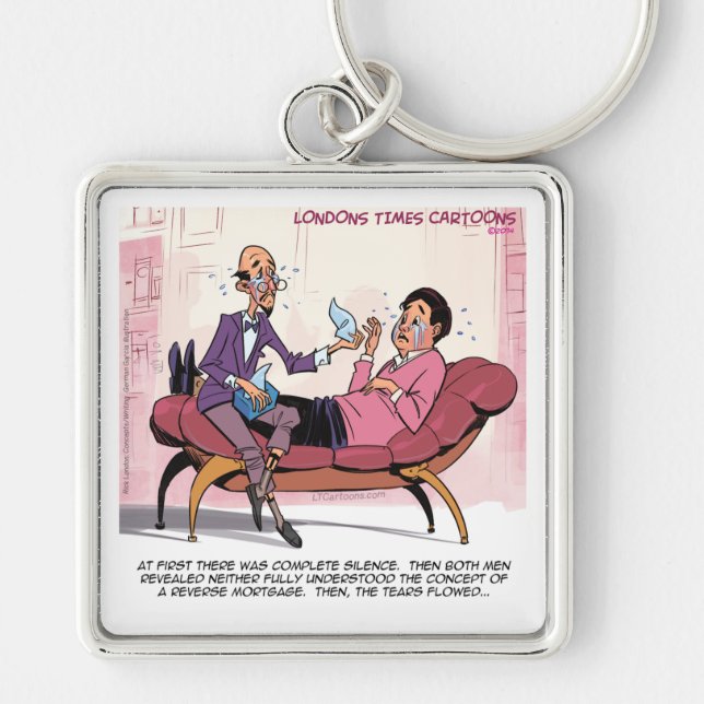 Reverse Mortgage Therapy Funny Keychain (Front)