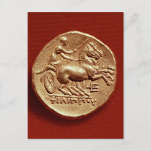 Reverse of a stater of Philip II of Macedonia Postcard