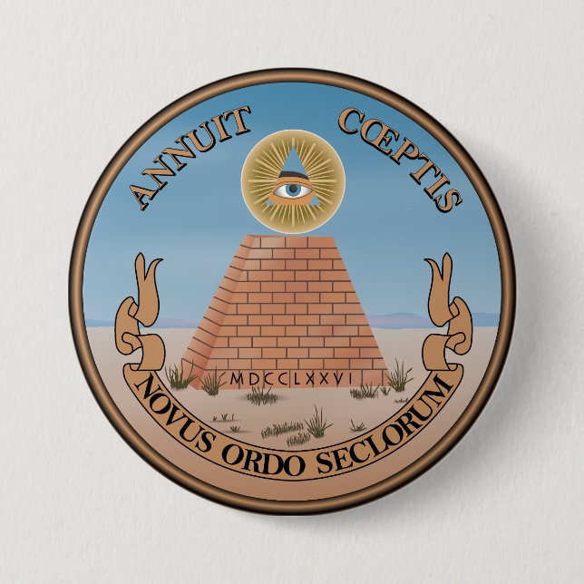 Reverse of the Great Seal 3 Inch Round Button (Front)