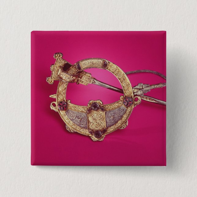 Reverse of the Tara Brooch 2 Inch Square Button (Front)