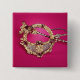 Reverse of the Tara Brooch 2 Inch Square Button