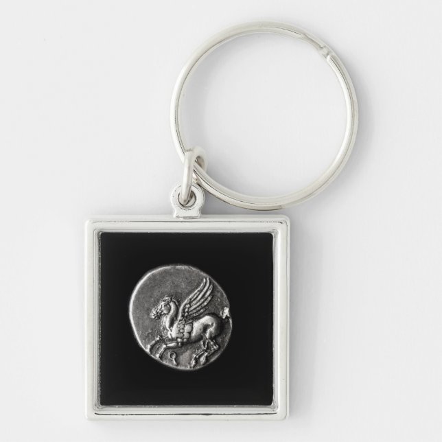 Reverse side of  coin depicting Pegasus Keychain (Front)