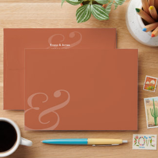 REVERSE Terrac Ampersand Wedding Return Address | Envelope