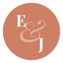 Reverse Terracot Ampersand Wedding | Envelope Seal