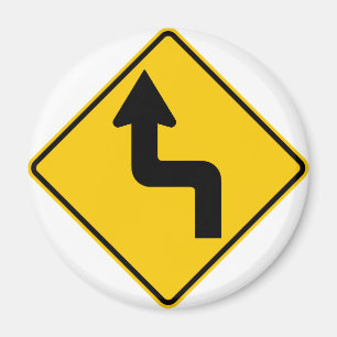 Reverse Turn (Left) Highway Sign Magnet