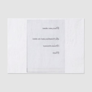 Reversed French Script for Pet Treats Tissue Paper