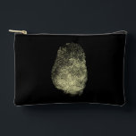 Reversed Loop Fingerprint Accessory Pouch<br><div class="desc">A fingerprint in its narrow sense is an impression left by the friction ridges of a human finger. The recovery of fingerprints from a crime scene is an important method of forensic science.</div>