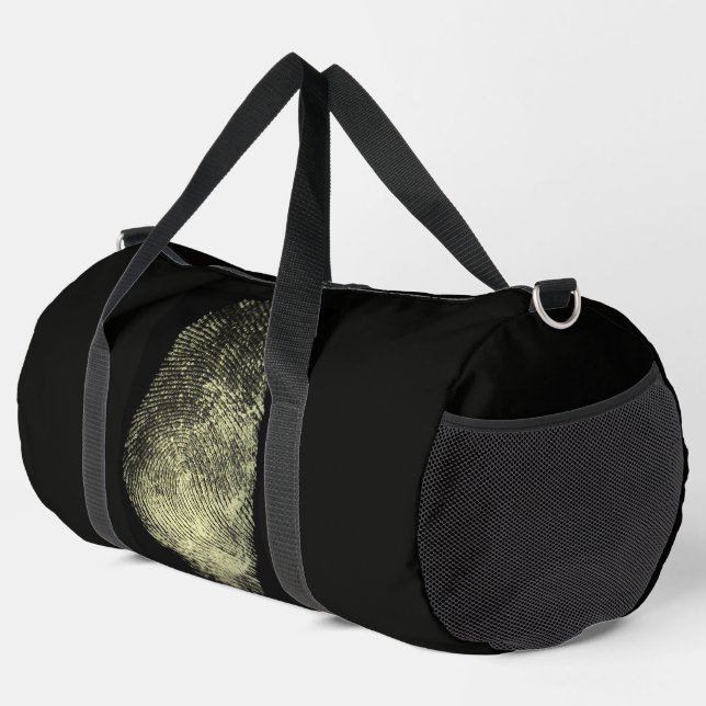 Reversed Loop Fingerprint Duffle Bag (Right Corner)