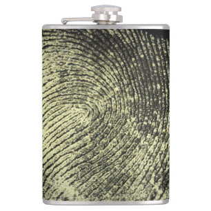 Reversed Loop Fingerprint Hip Flask