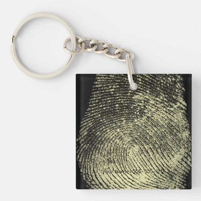 Reversed Loop Fingerprint Keychain (Front)