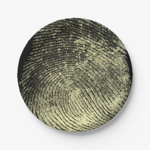 Reversed Loop Fingerprint Paper Plate