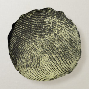 Reversed Loop Fingerprint Round Pillow