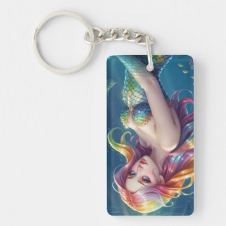 Reversed mermaid keychain