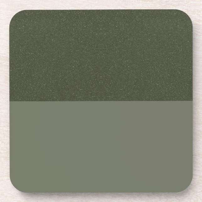 Reversed Moss Green Split Coaster – Customizable (Front)