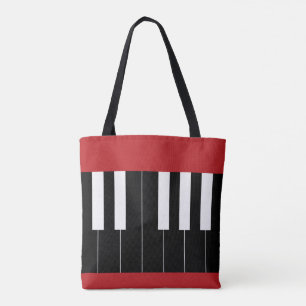 Reversed Piano Keys Tote Bag