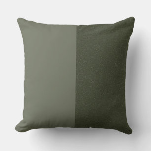 Reversed Split Moss Green Throw Pillow – Customize