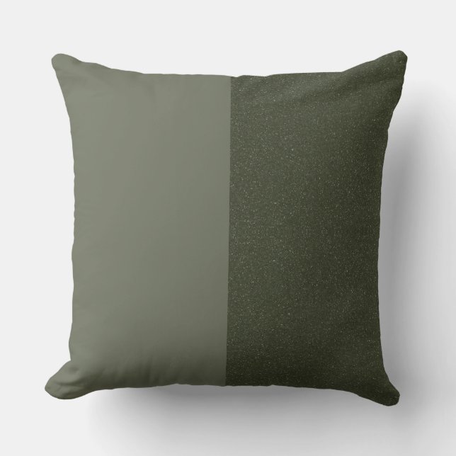 Reversed Split Moss Green Throw Pillow – Customize (Front)