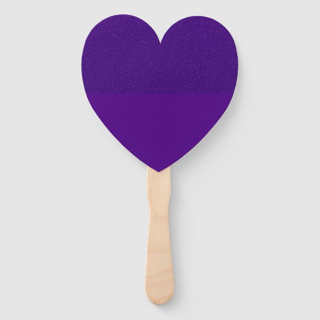 Reversed Split-Texture Purple Heart Fan (Custom) (Front)