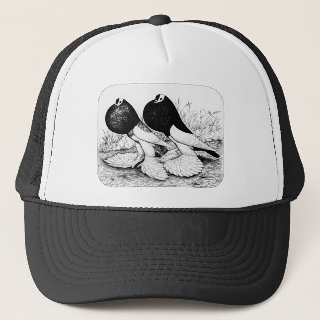 Reversewing Pouter Pigeons Trucker Hat (Front)