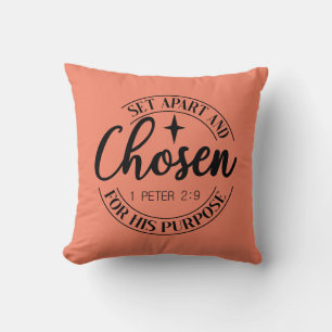 Reversible 1 Peter 2:9 Chosen  Throw Pillow