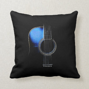 Reversible Acoustic Guitar Throw Pillow