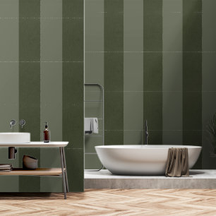 Reversible Bi-Tone Moss Green Peel & Stick Custom Wallpaper
