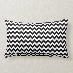 Reversible:  Black and White Lumbar Pillow