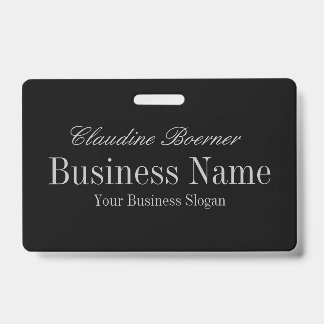 Reversible Black or White Name Tag Badge Craft