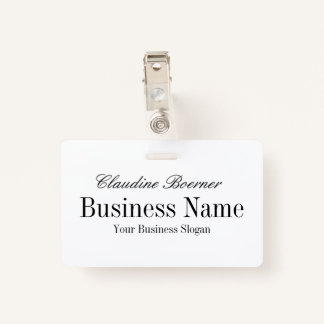 Reversible Black or White Name Tag Badge Craft