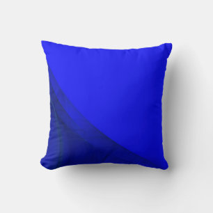 Reversible Bright Royal Blue Fractal Pillow