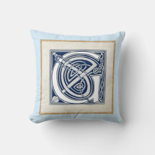 Reversible Celtic G Initial Throw Pillow