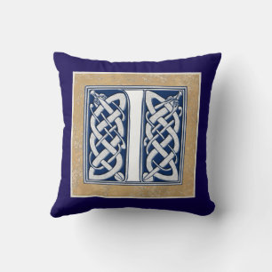 Reversible Celtic I Initial Throw Pillow
