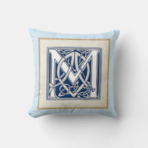 Reversible Celtic M Initial Throw Pillow
