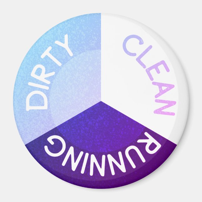 Reversible Dishwasher Clean Dirty Magnet (Front)