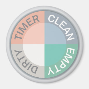 Reversible Dishwasher Clean Timer Dirty Empty Chic Magnet