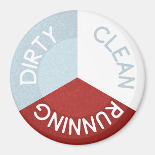 Reversible Dishwasher Magnet Clean Dirty Running