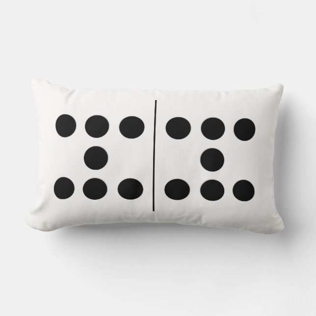 Reversible Double 7 Domino Pillow (Front)