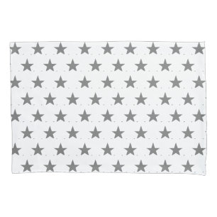 Reversible Grey and White Pillowcase