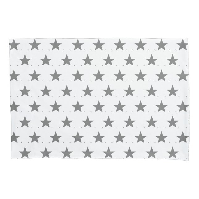 Reversible Grey and White Pillowcase (Front)