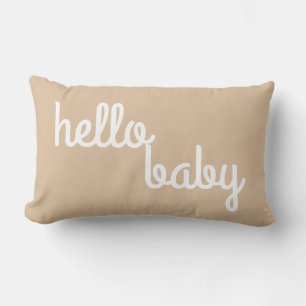 Reversible Hello Baby Lumbar Pillow