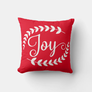 Reversible Joy Christmas Throw Pillow