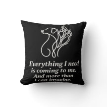 Reversible Manifestation Affirmation Throw Pillow
