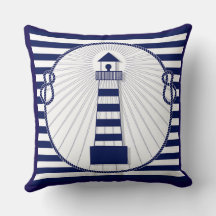 Reversible Marine Stripes Lighthouse Blue White