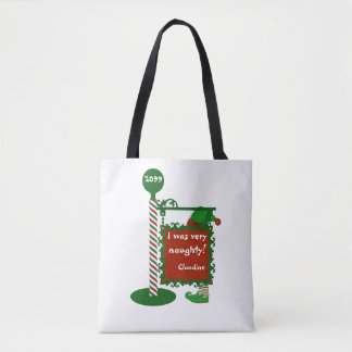 Reversible Naughty to Nice All Over Print Tote Bag