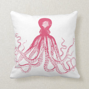 Reversible Octopus Throw Pillow
