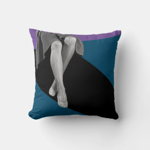 Reversible Pair of Woman Legs Throw Pillow